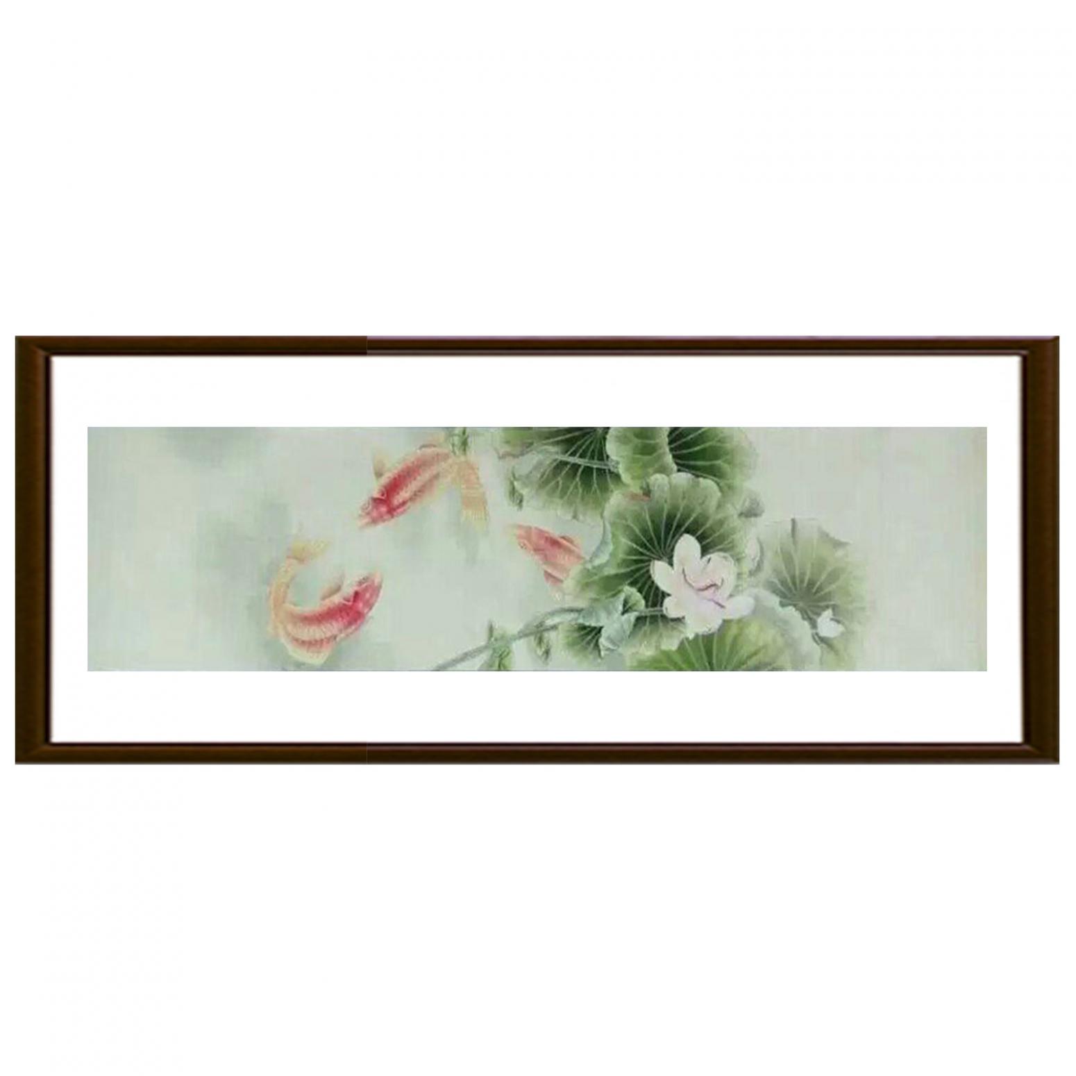 林丽姐国画作品《【荷塘与鱼】作者林丽姐》【图2】