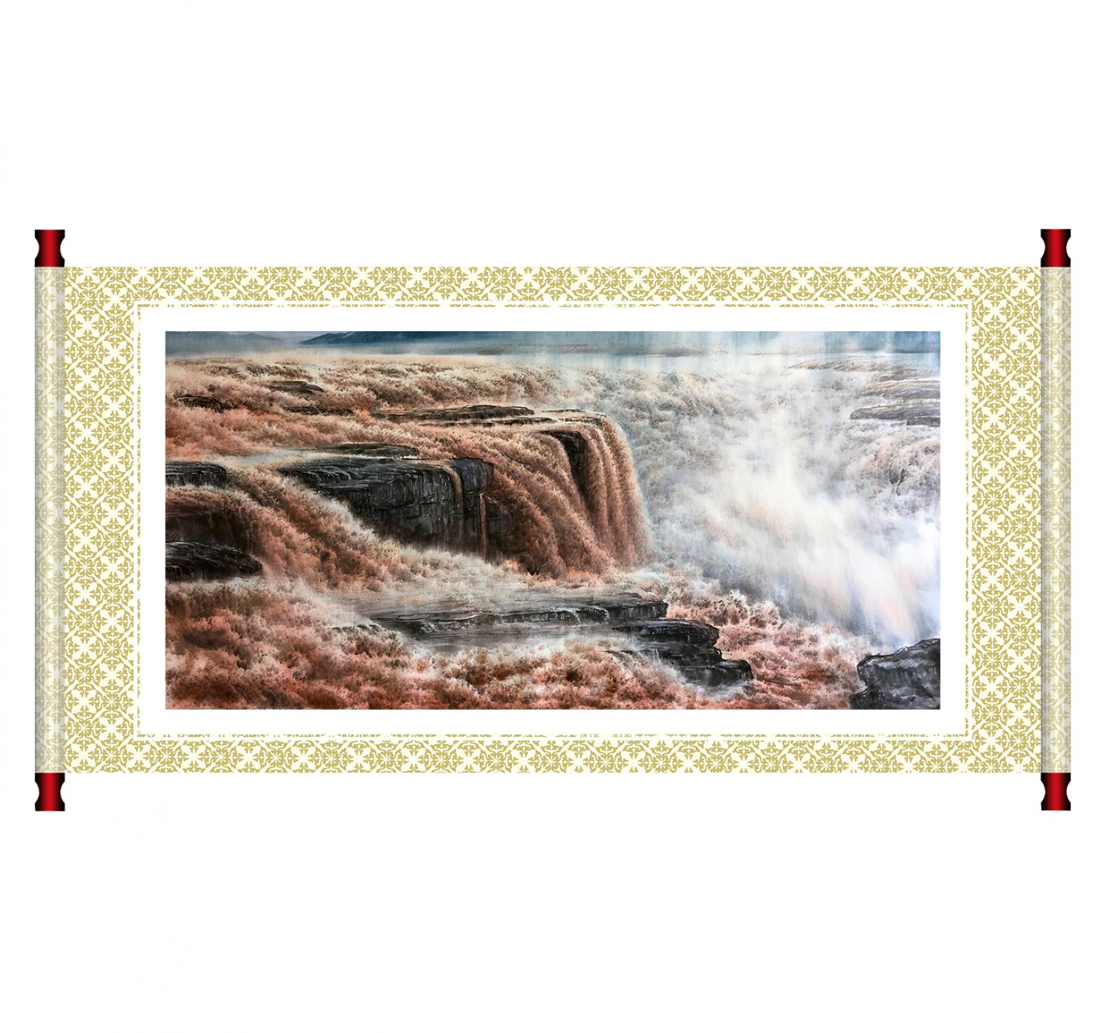 袁峰国画作品《【黄河】作者袁峰》【图1】