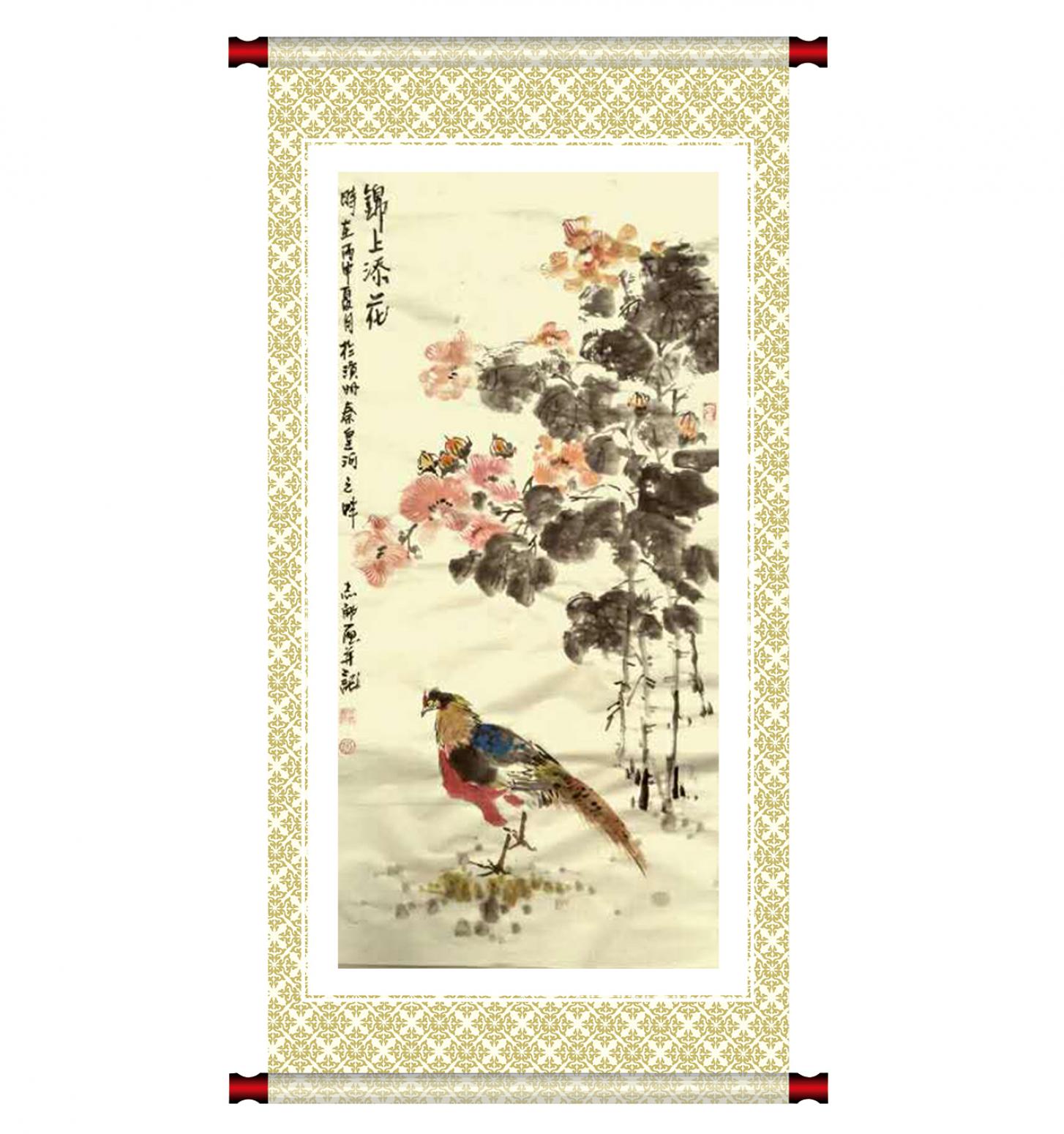 何志勇国画作品《【锦上添花】作者何志勇》【图2】