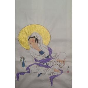 修玉东国画作品《【观音】作者修玉东》价格1632.00元