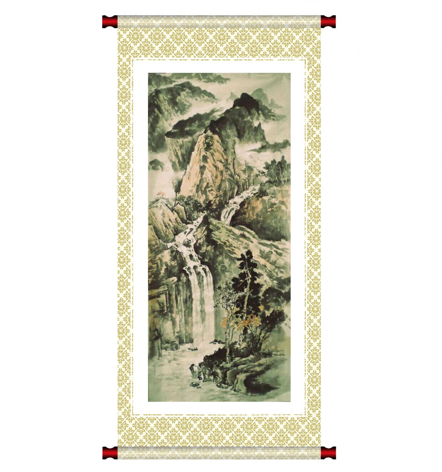 何志勇国画作品《【流水图】作者何志勇》【图1】