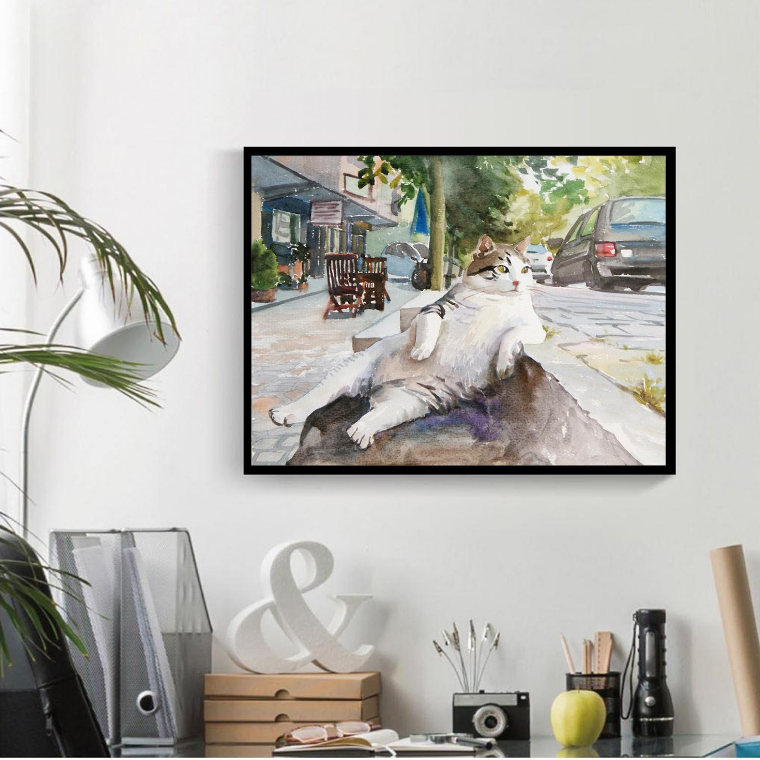 杨阳油画作品《【路边小憩得喵星】作者杨阳》【图2】