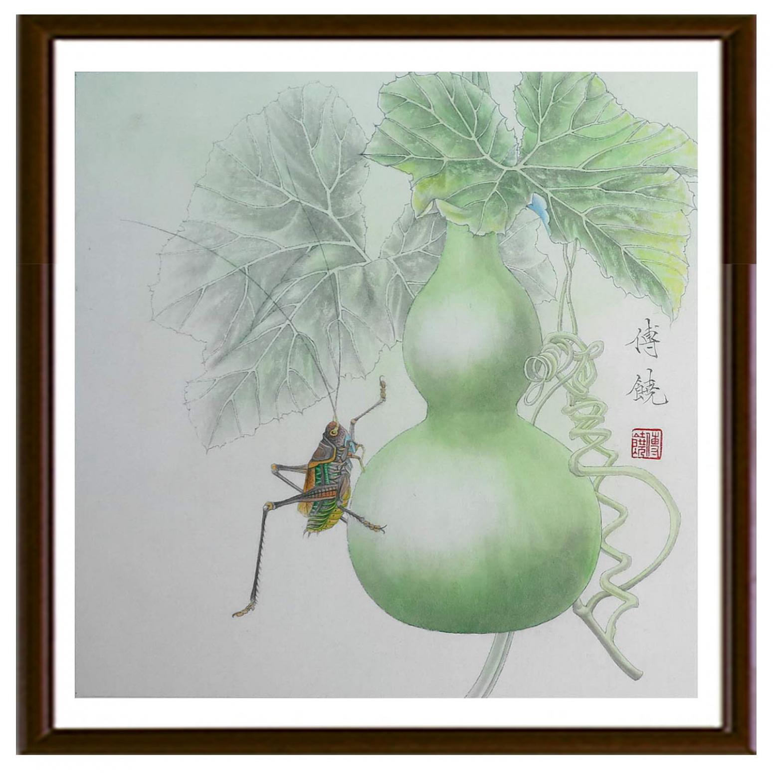 傅饶国画作品《【绿藤】作者傅饶》【图2】