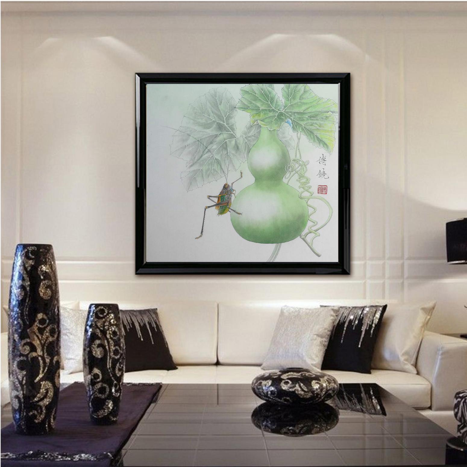 傅饶国画作品《【绿藤】作者傅饶》【图3】