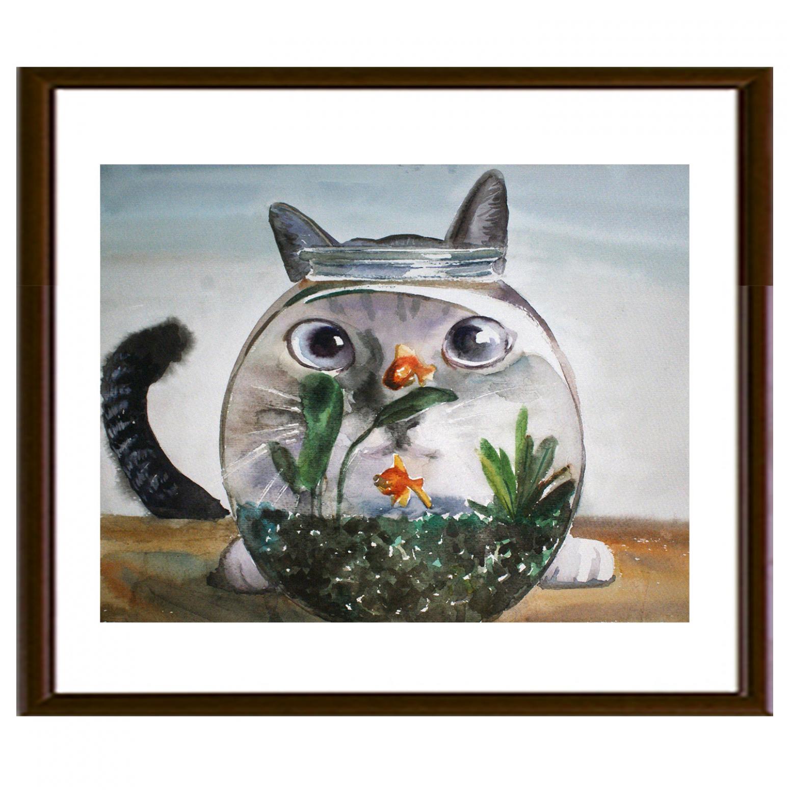 杨阳国画作品《【喵惦记】作者杨阳》【图1】