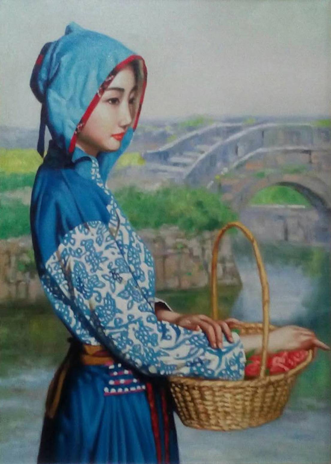 王冬寒油画作品《【农女】作者王冬寒》【图1】