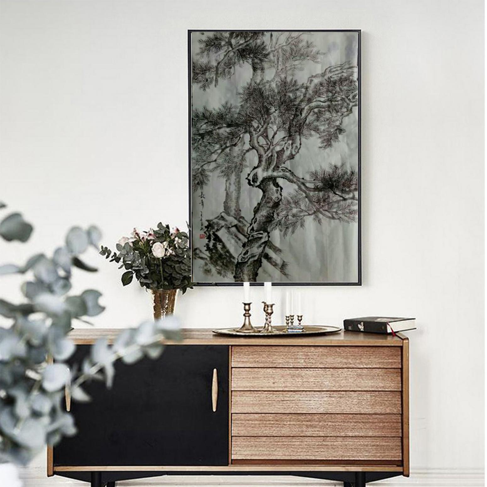 陈亚龙国画作品《【长青树】作者陈亚龙》【图3】