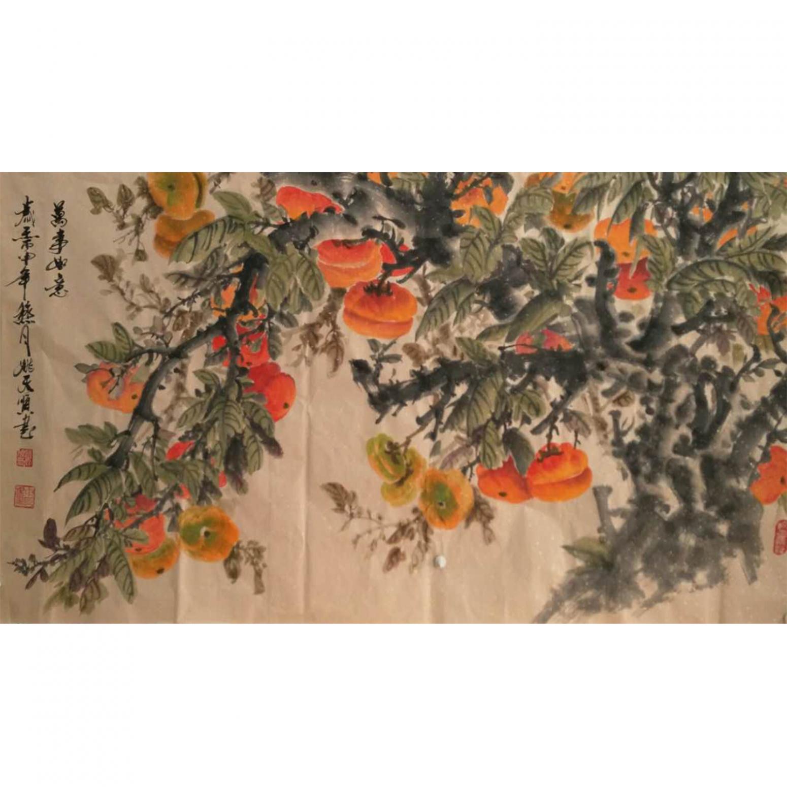 姚天顺国画作品《【万事如意】作者姚天顺》