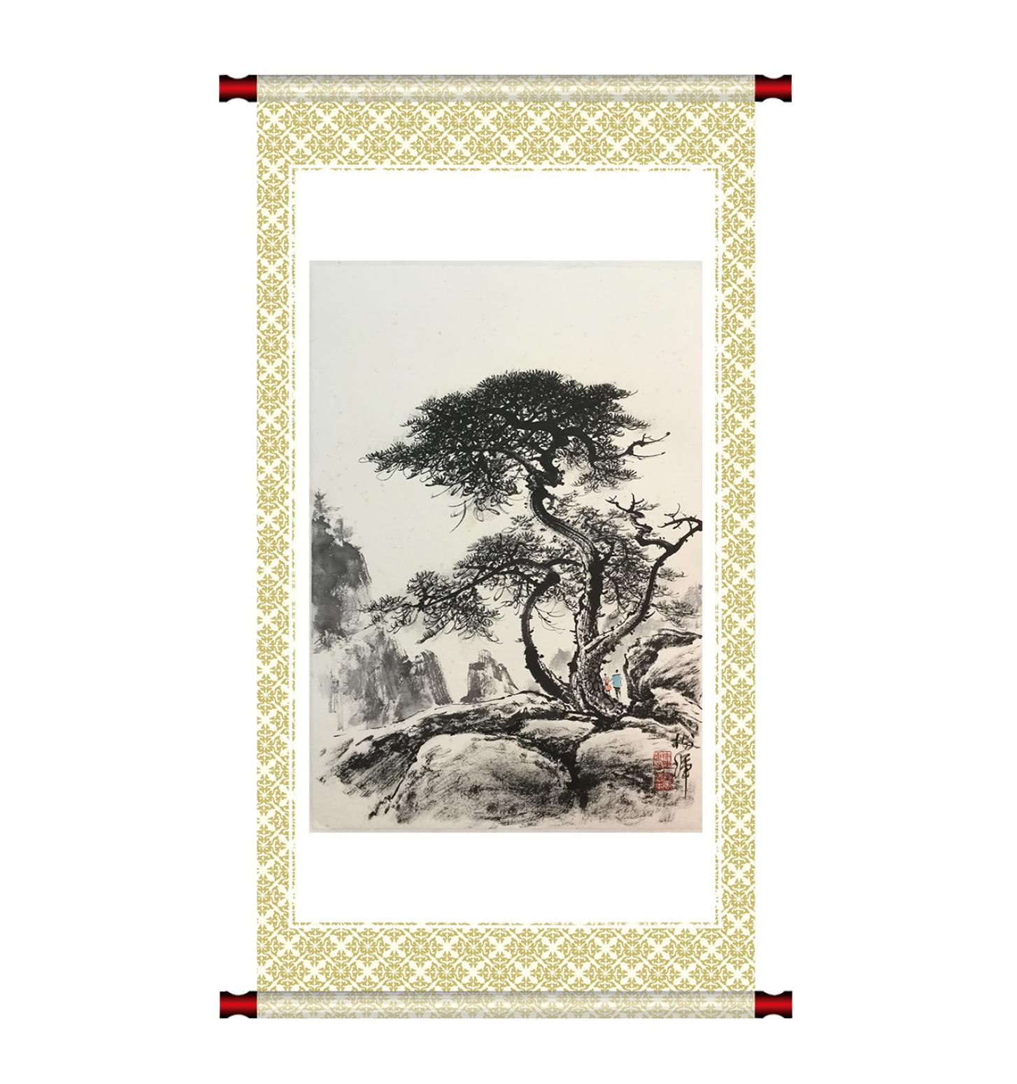 罗树辉国画作品《【松缘】作者罗树辉》【图1】