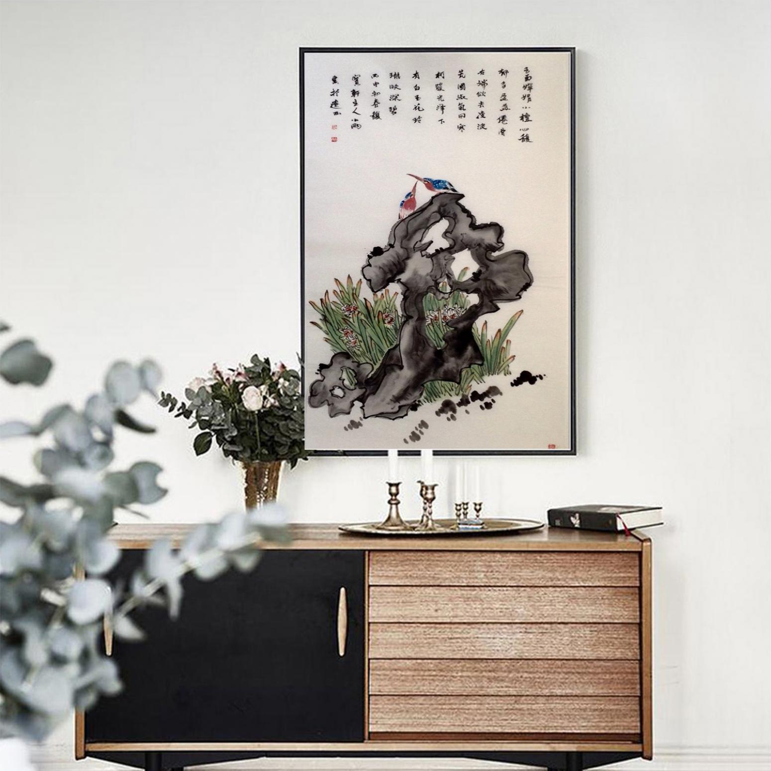 周小雨国画作品《【喜鹊临门】作者周小雨》【图3】