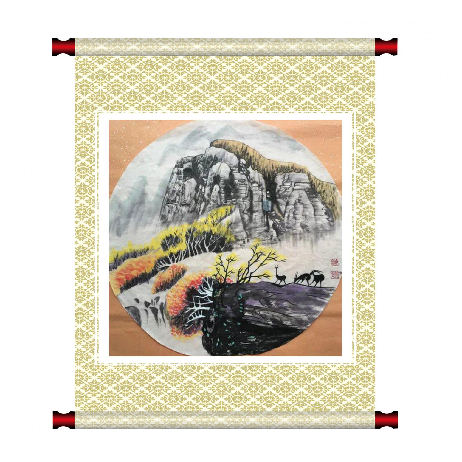 吴春田国画作品《【山水32】作者吴春田》【图1】