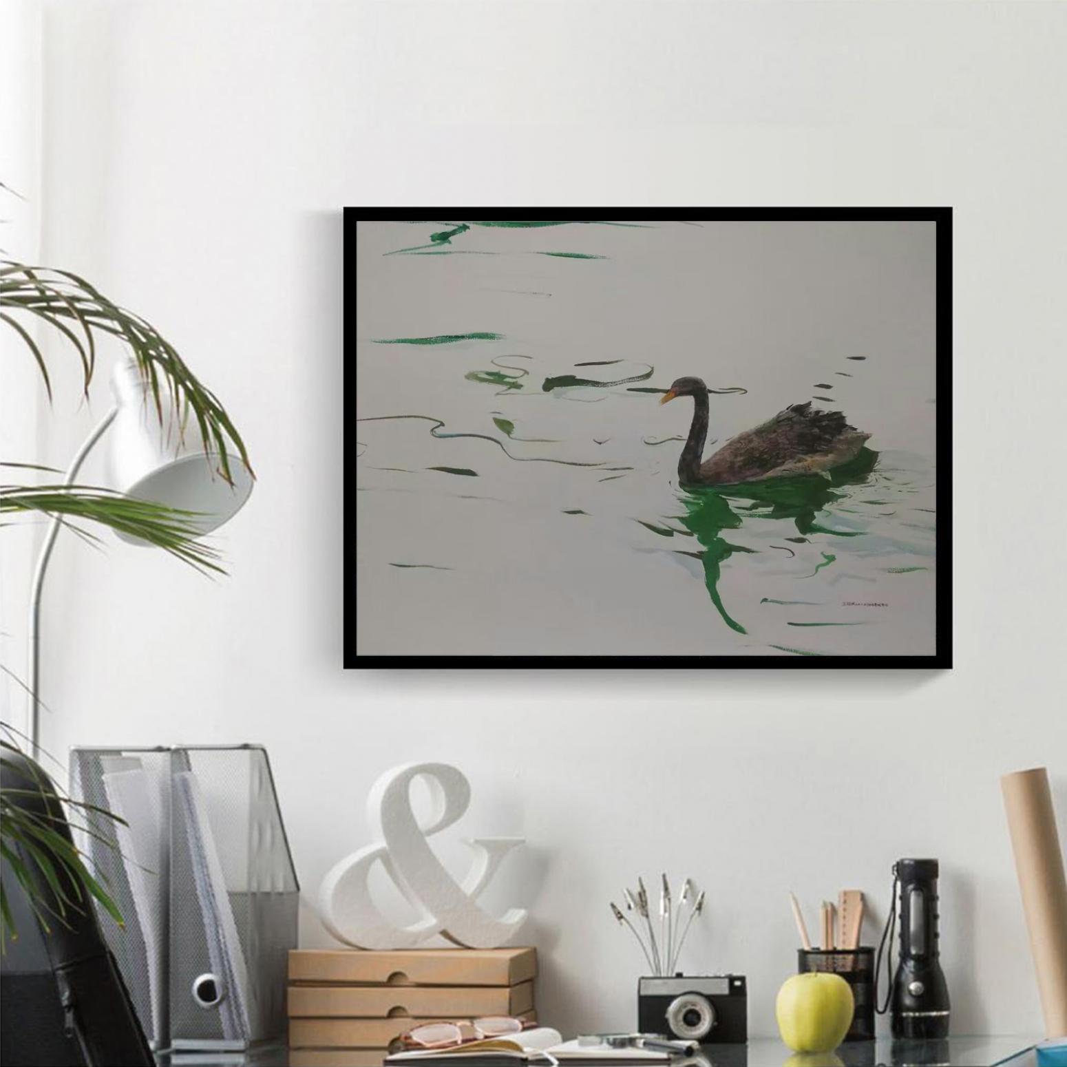 王征明油画作品《【游鹅】作者王征明》【图2】