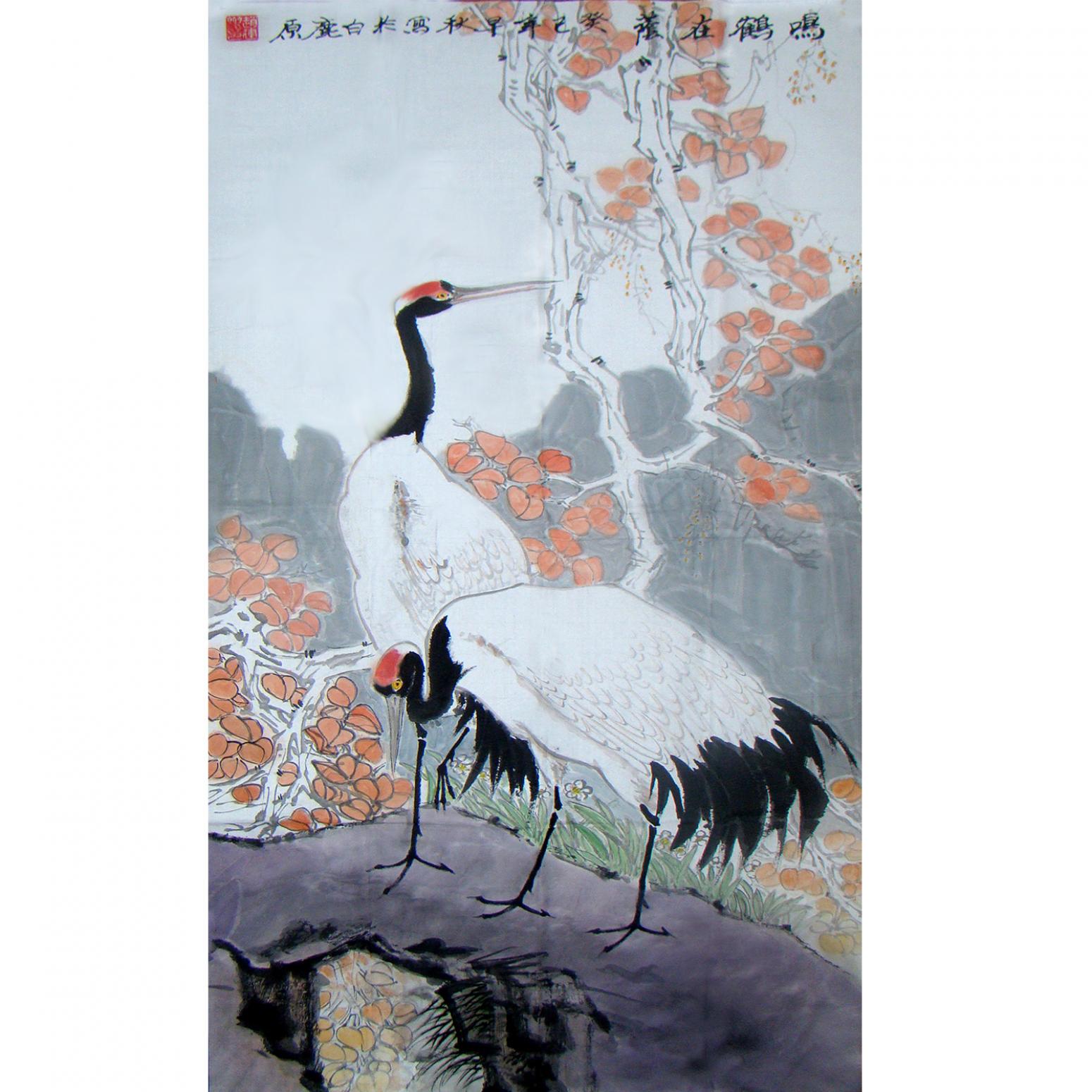 赵建乐国画作品《【鸣鹤在阴】作者赵建乐》