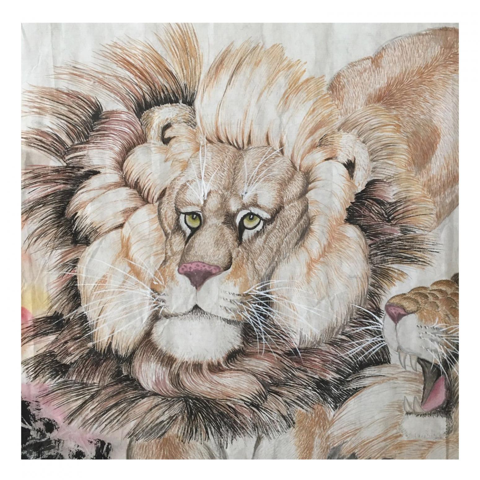 祝汉山国画作品《【狮子头】作者祝汉山》