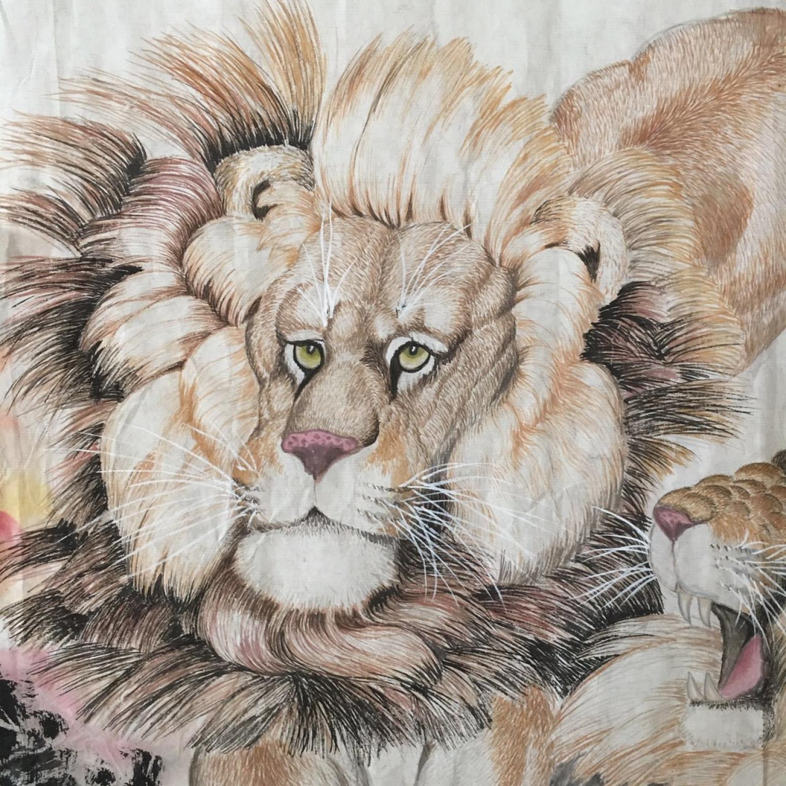 祝汉山国画作品《【狮子头】作者祝汉山》【图0】