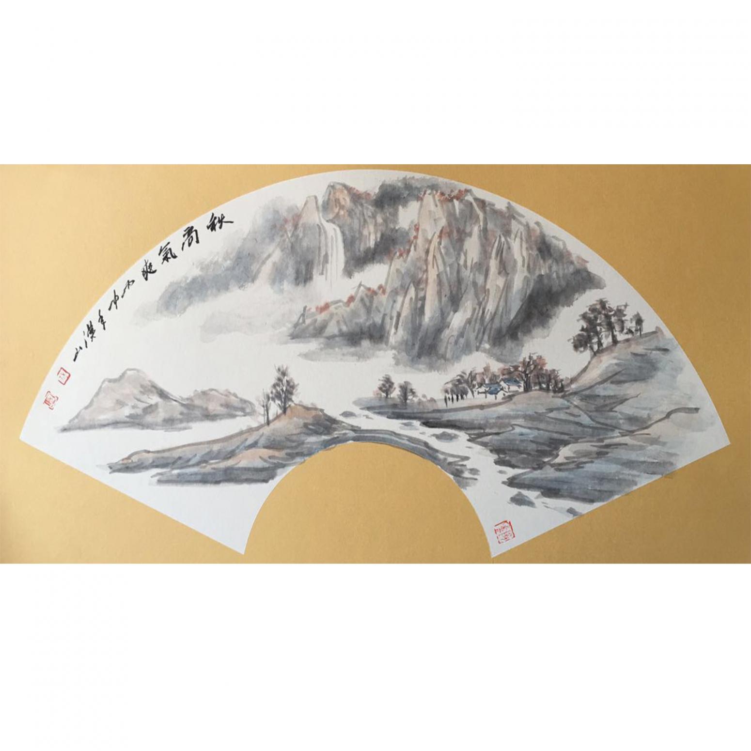 祝汉山国画作品《【山水4】作者祝汉山》