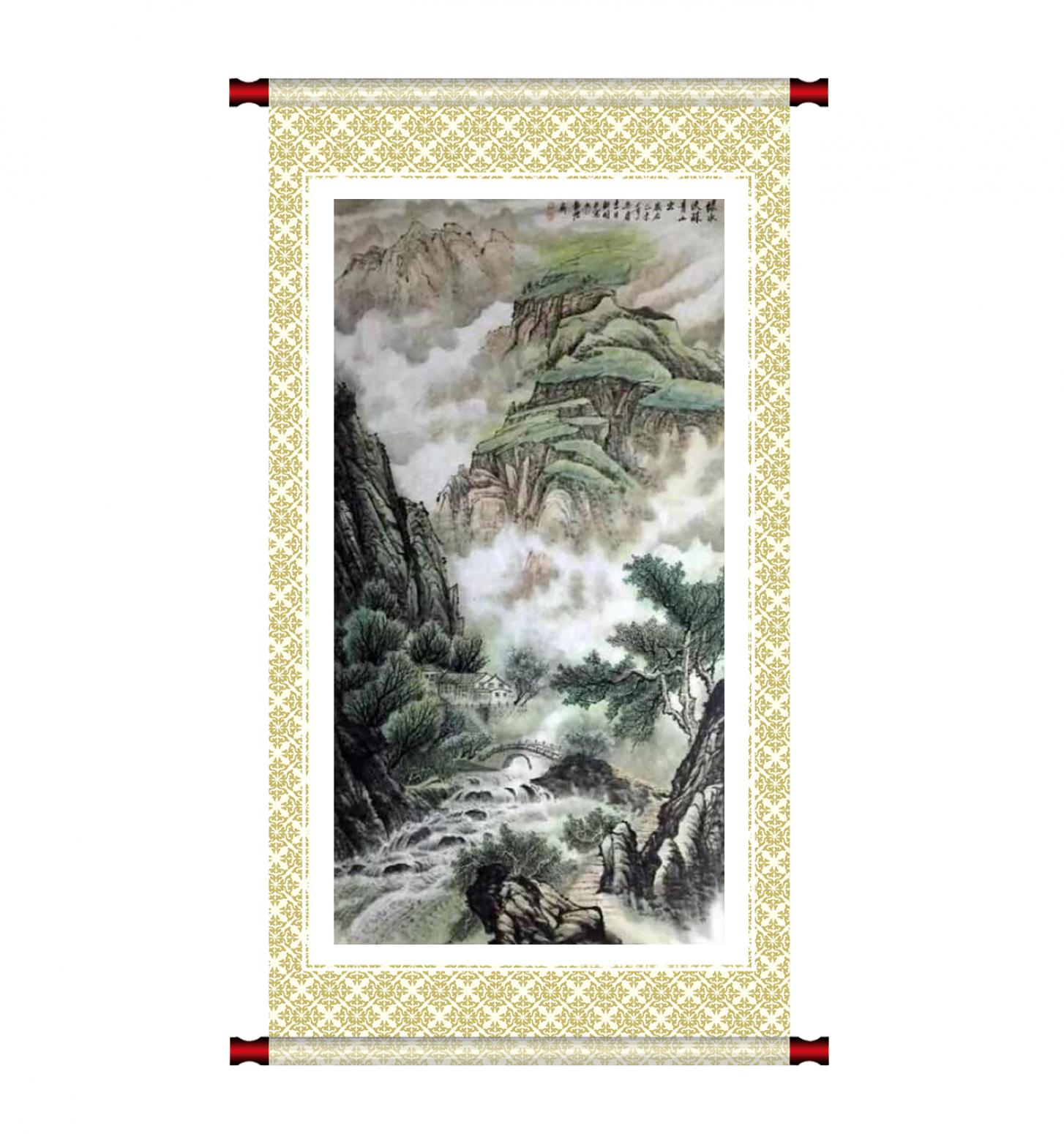 樊国平国画作品《【绿水流珠青山出】》【图1】