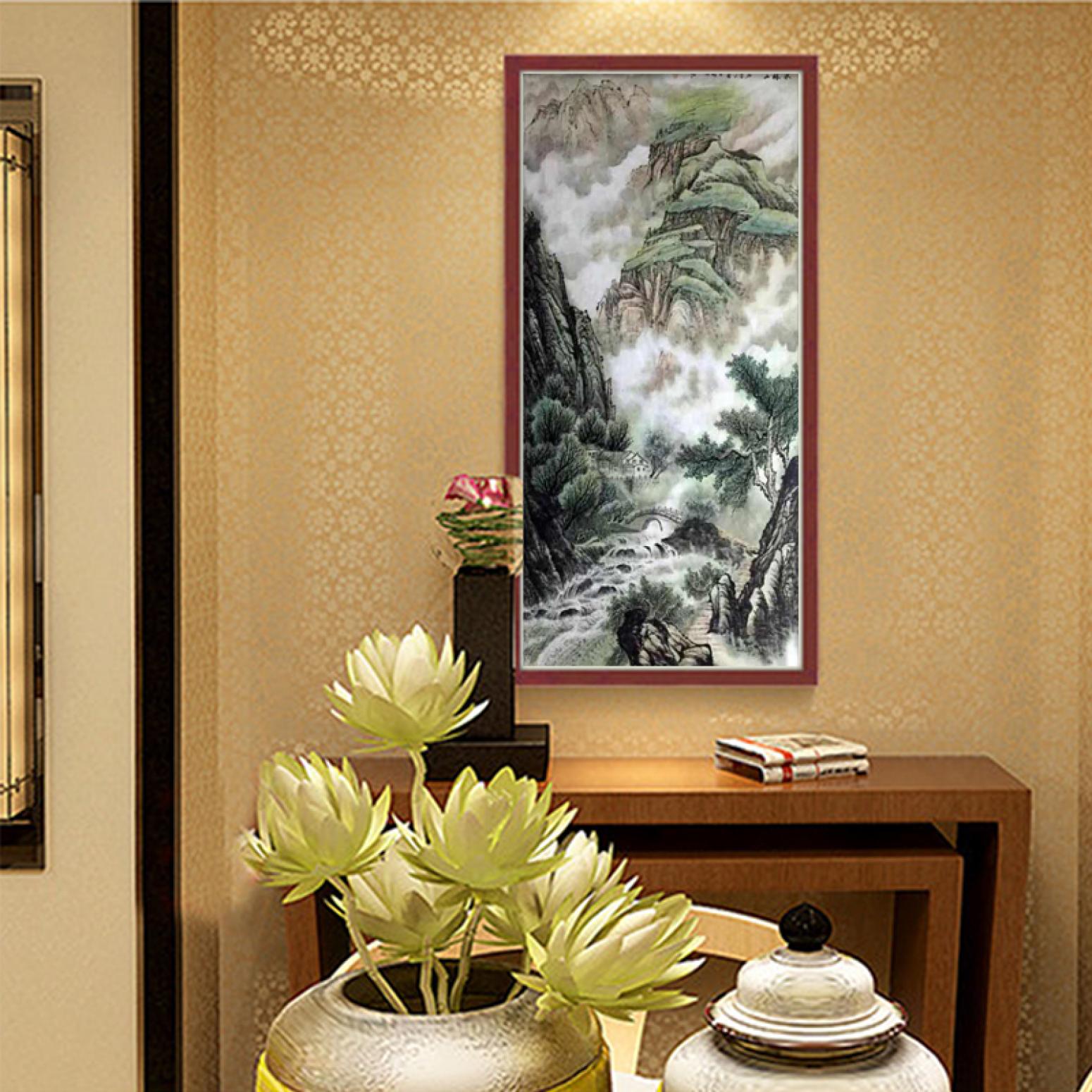 樊国平国画作品《【绿水流珠青山出】》【图3】