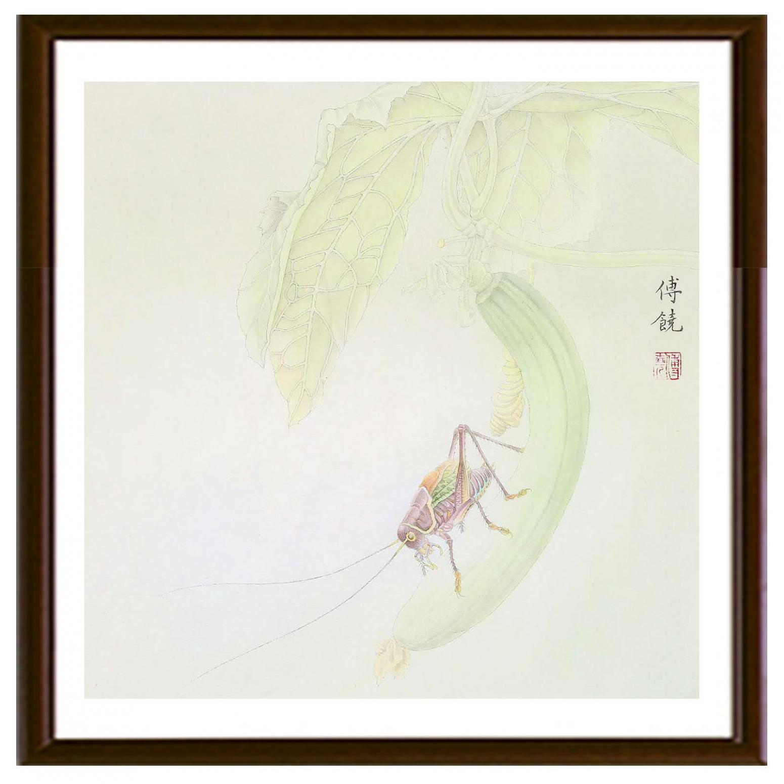 傅饶国画作品《【蝈蝈】作者傅饶》【图2】
