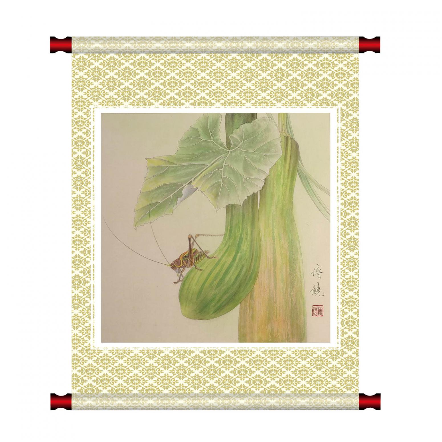 傅饶国画作品《【昆虫记】作者傅饶》【图1】