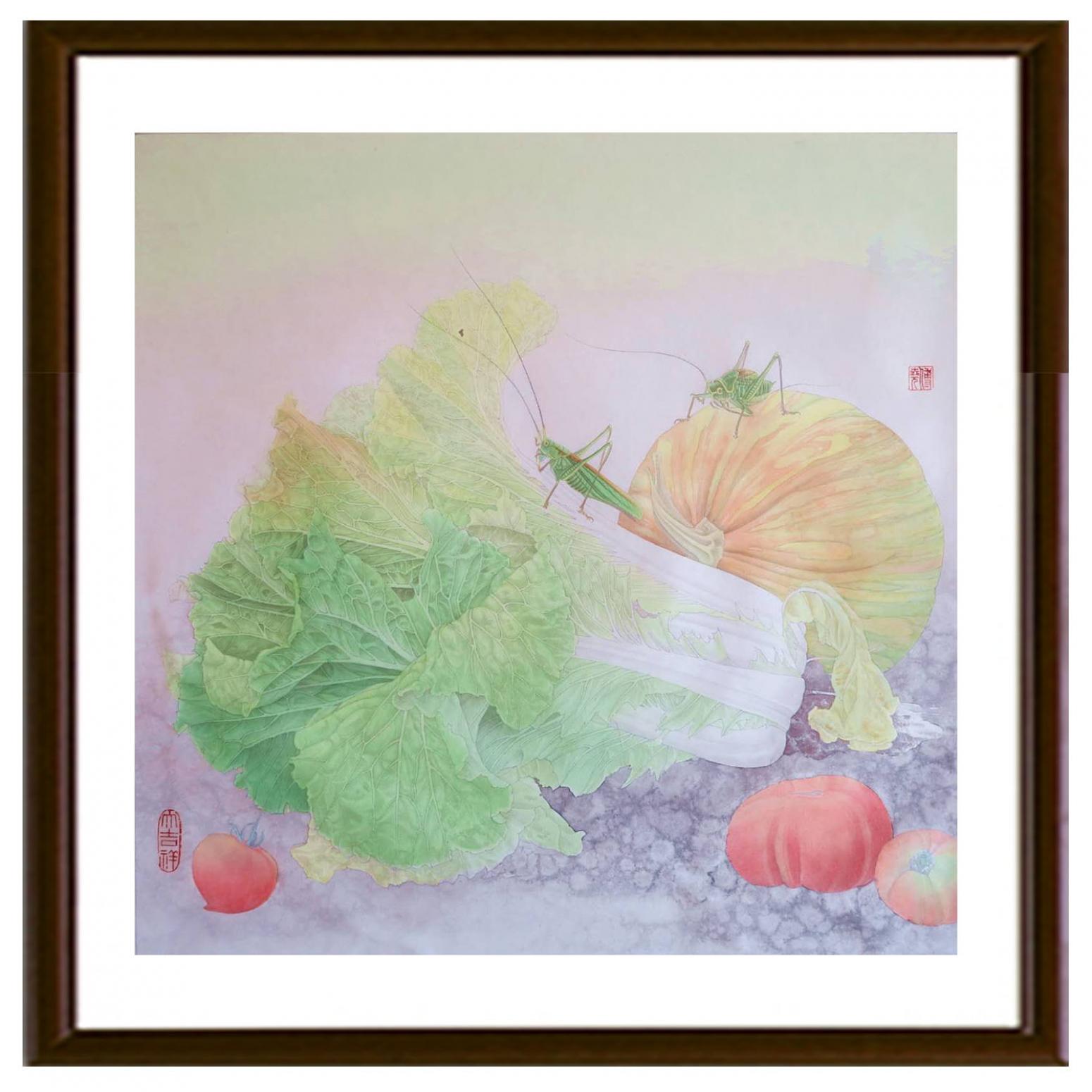 傅饶国画作品《【蔬果图】作者傅饶》【图2】