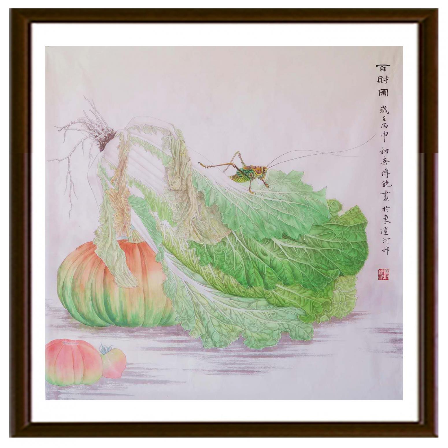 傅饶国画作品《【百财图3】作者傅饶》【图2】