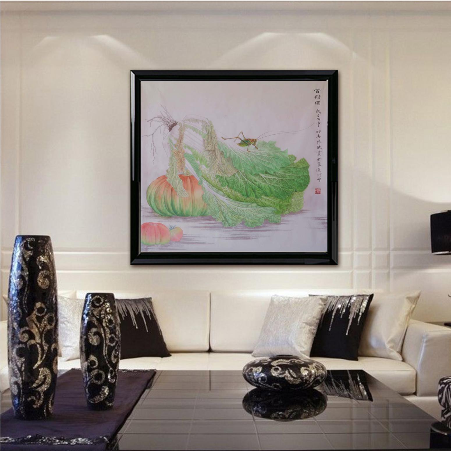 傅饶国画作品《【百财图3】作者傅饶》【图3】