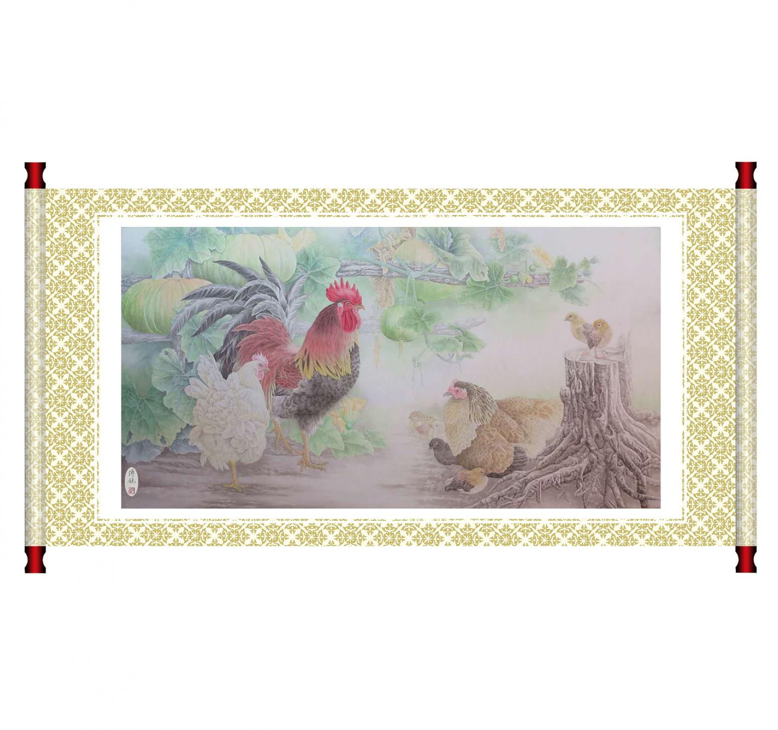 傅饶国画作品《【瓜田李下】作者傅饶》【图1】