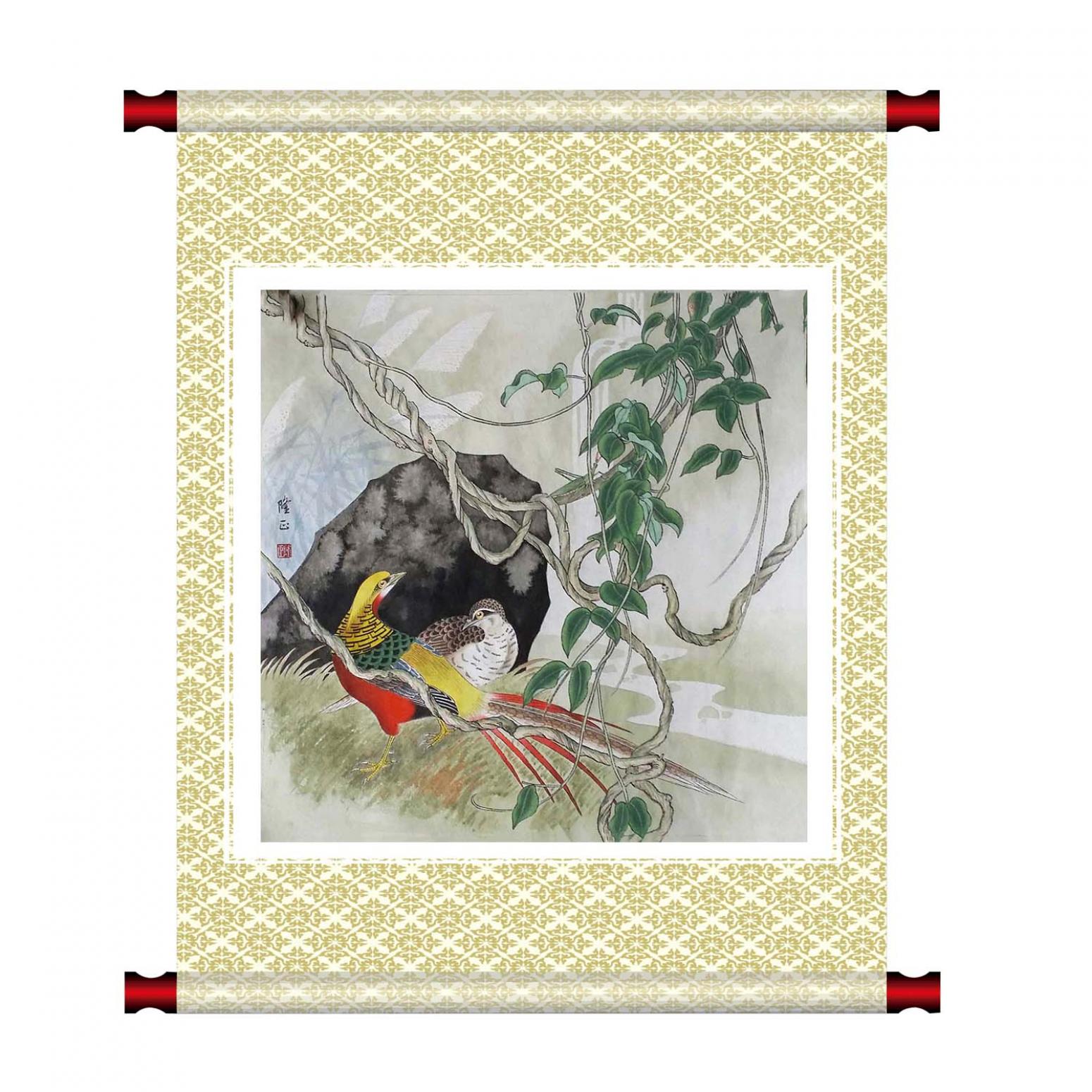 高隆正国画作品《【锦鸡】作者高隆正》【图1】