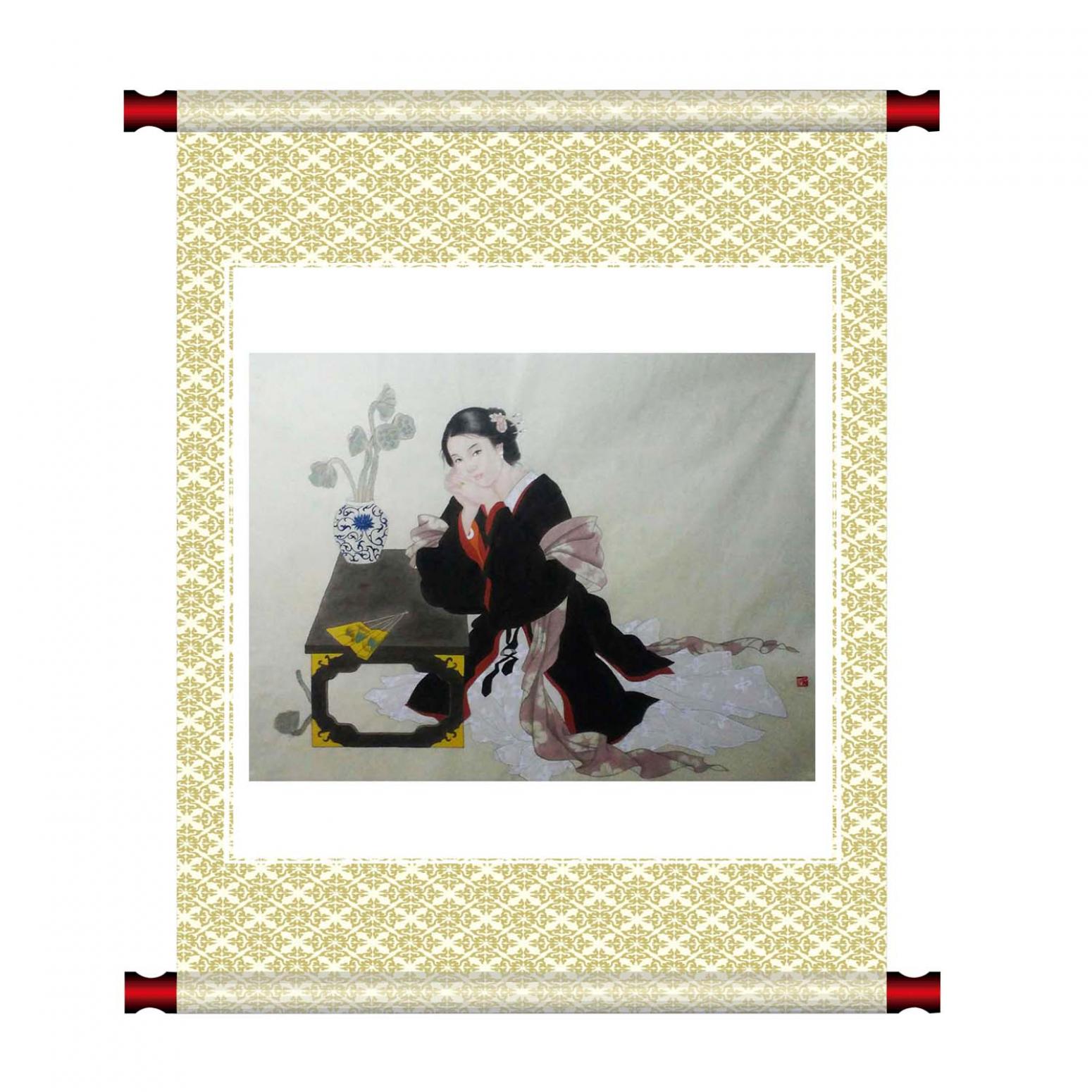 高隆正国画作品《【仕女】作者高隆正》【图1】