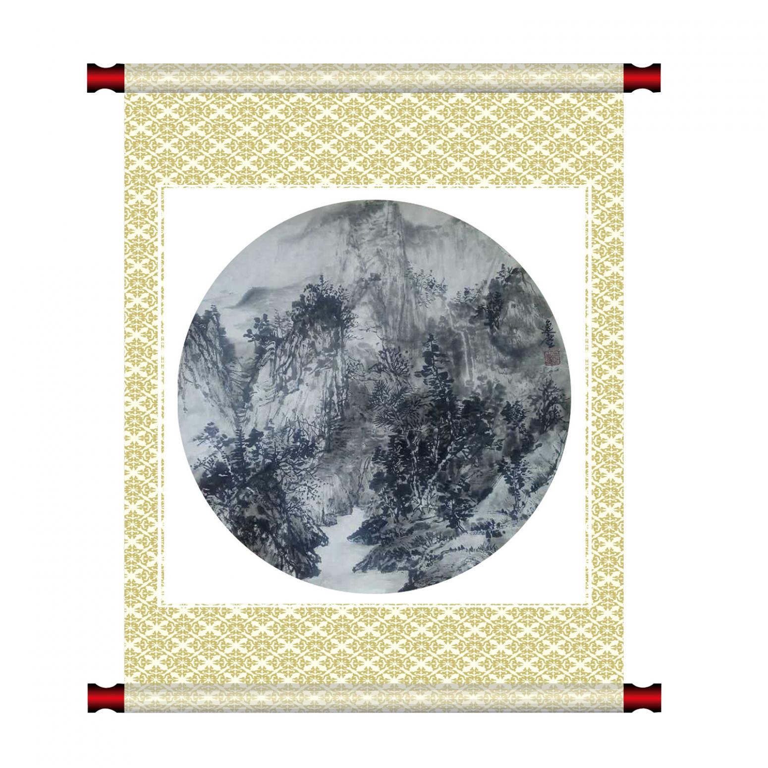 高勇利国画作品《【小溪】作者高勇利》【图1】