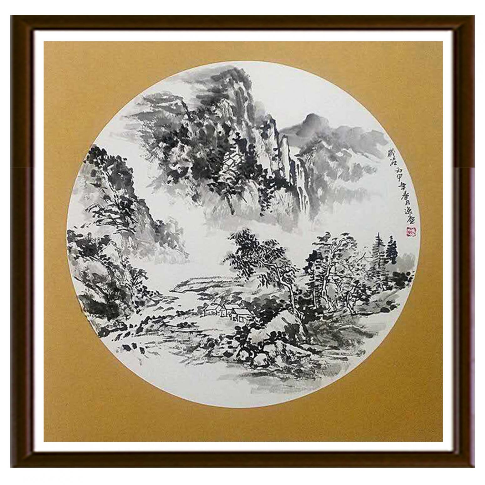 高勇利国画作品《【山下小屋】作者高勇利》【图2】