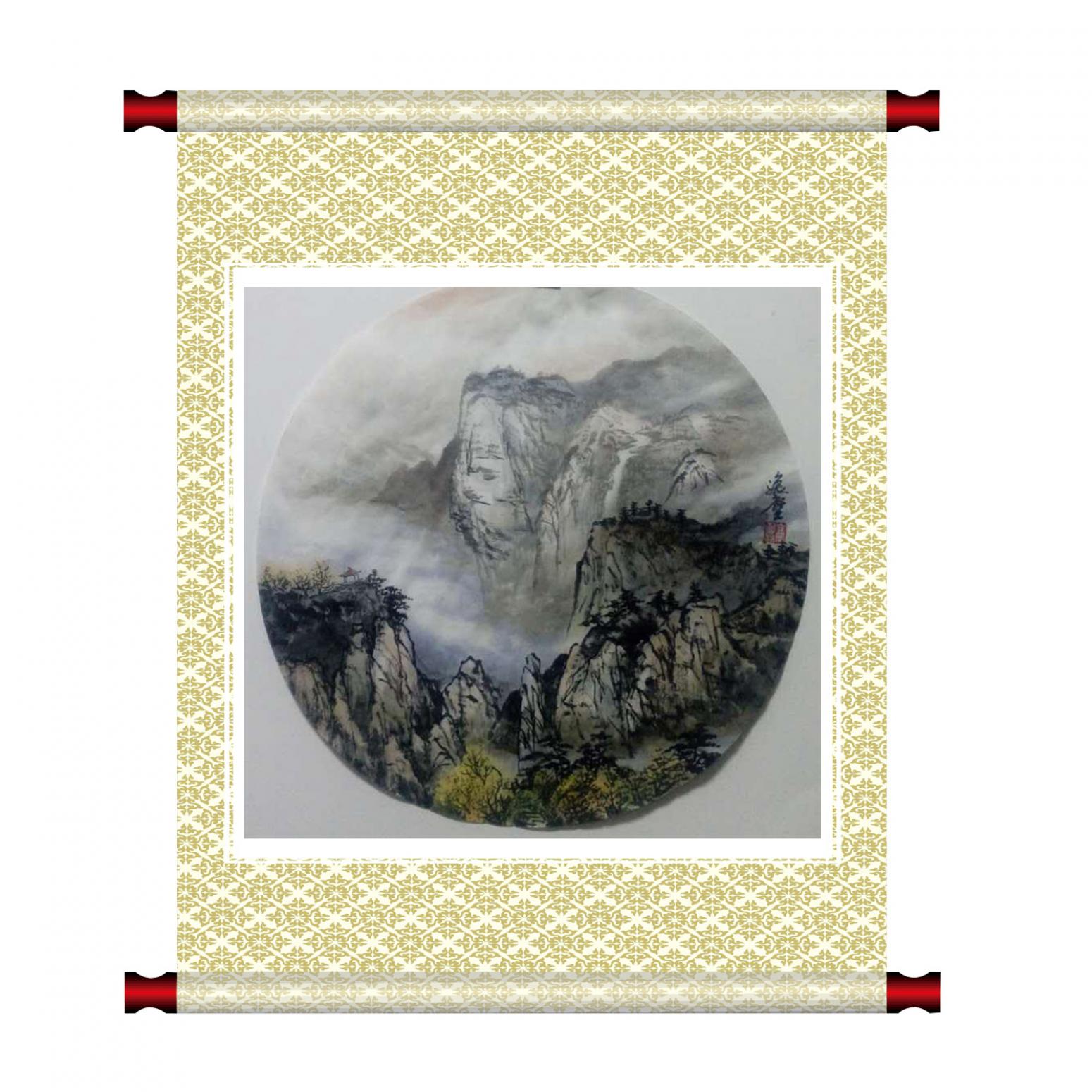 高勇利国画作品《【高山险峻】作者高勇利》【图1】