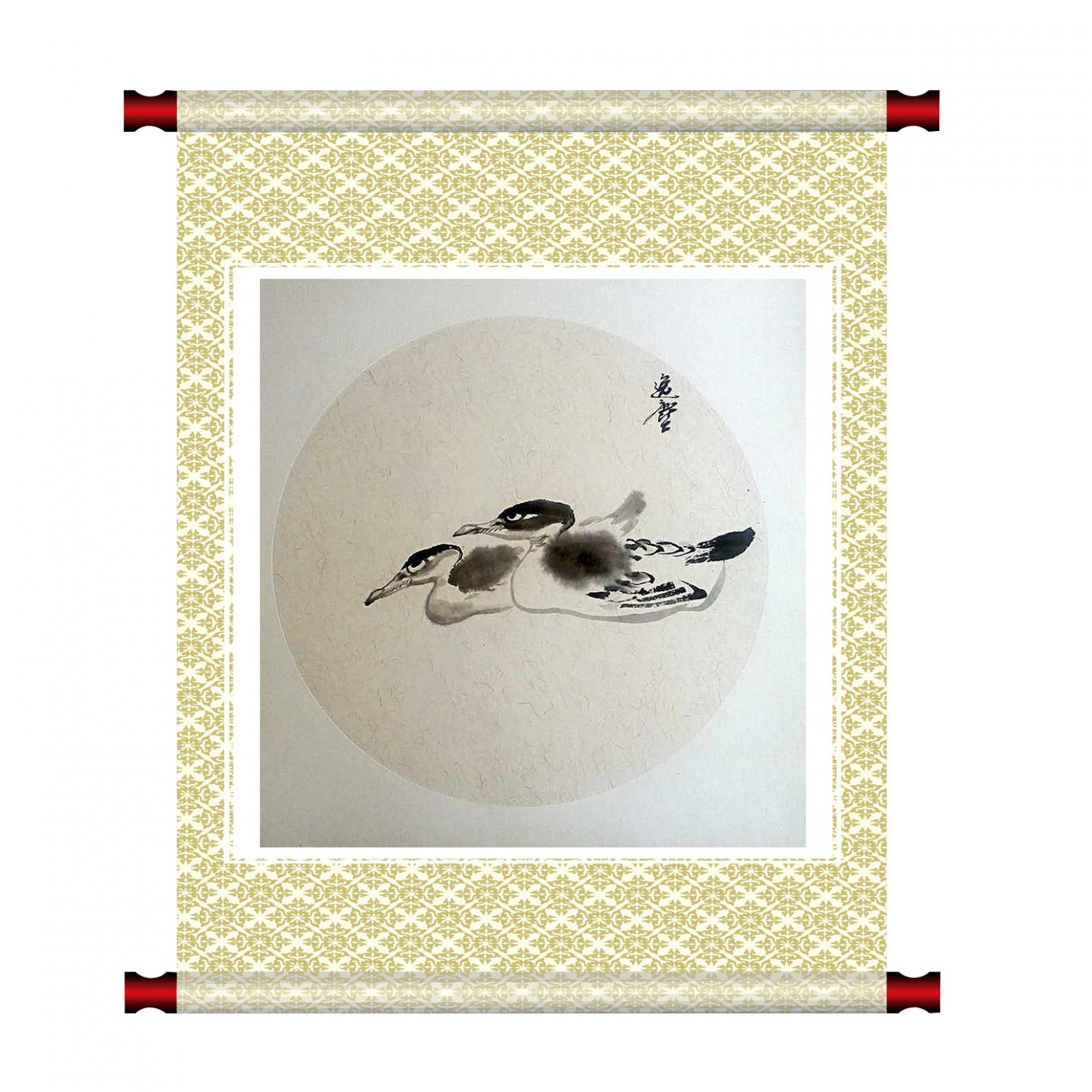 高勇利国画作品《【水鸭子】作者高勇利》【图1】