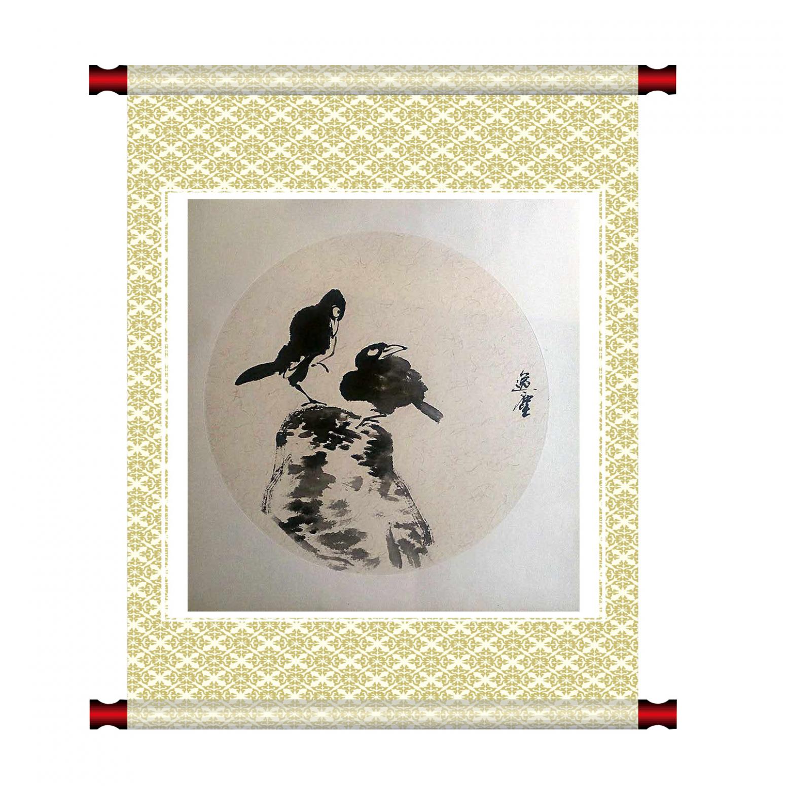 高勇利国画作品《【石立】作者高勇利》【图1】