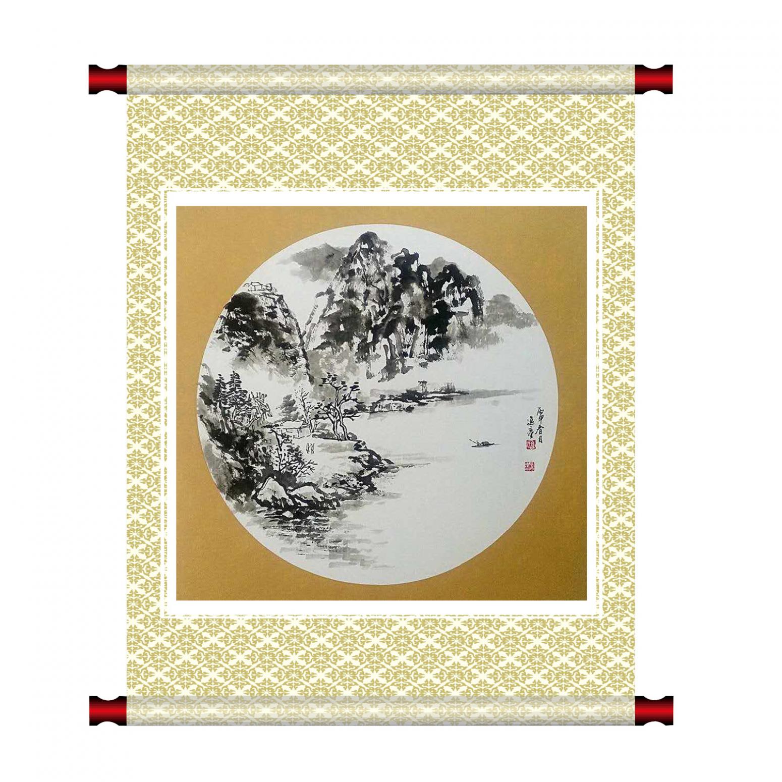 高勇利国画作品《【泛舟】作者高勇利》【图1】