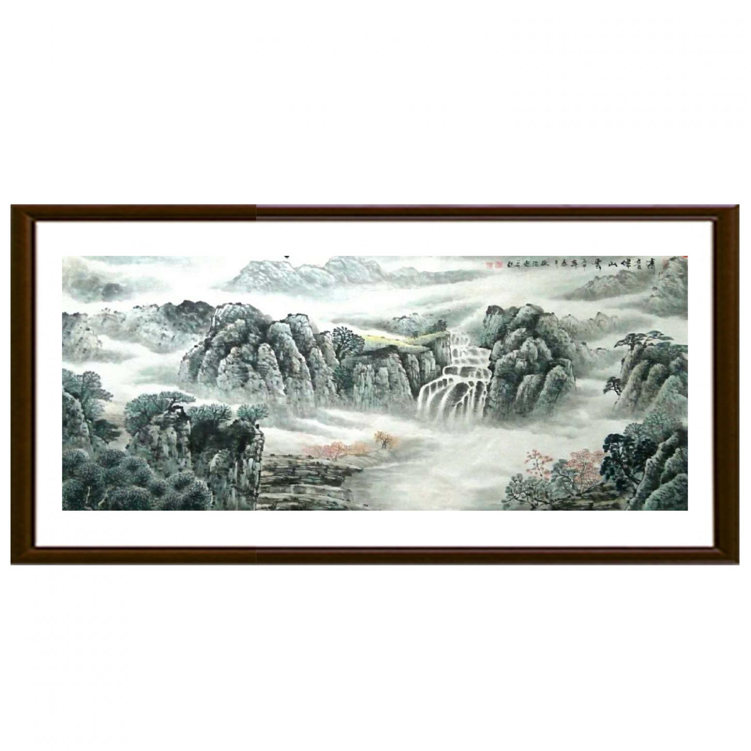 郭振治国画作品《【清音伴山云】作者郭振治》【图2】