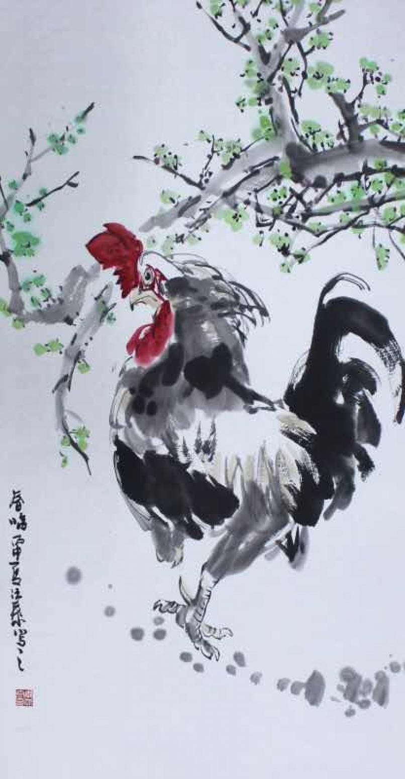 李沛泰国画作品《【金鸡2】作者李沛泰》【图0】