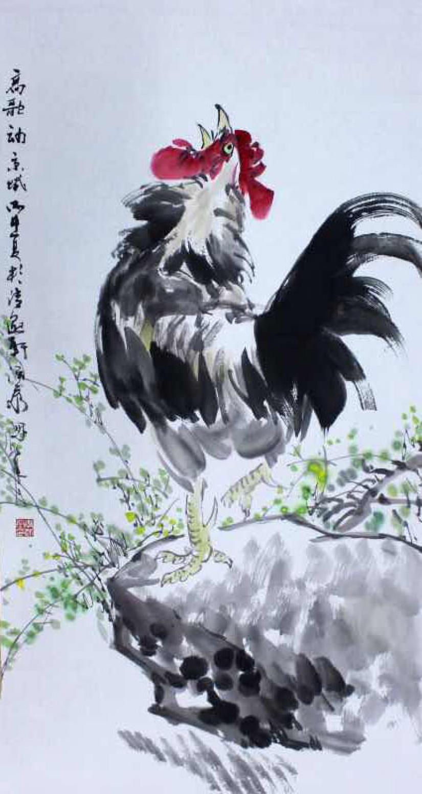 李沛泰国画作品《【金鸡4】作者李沛泰》【图0】