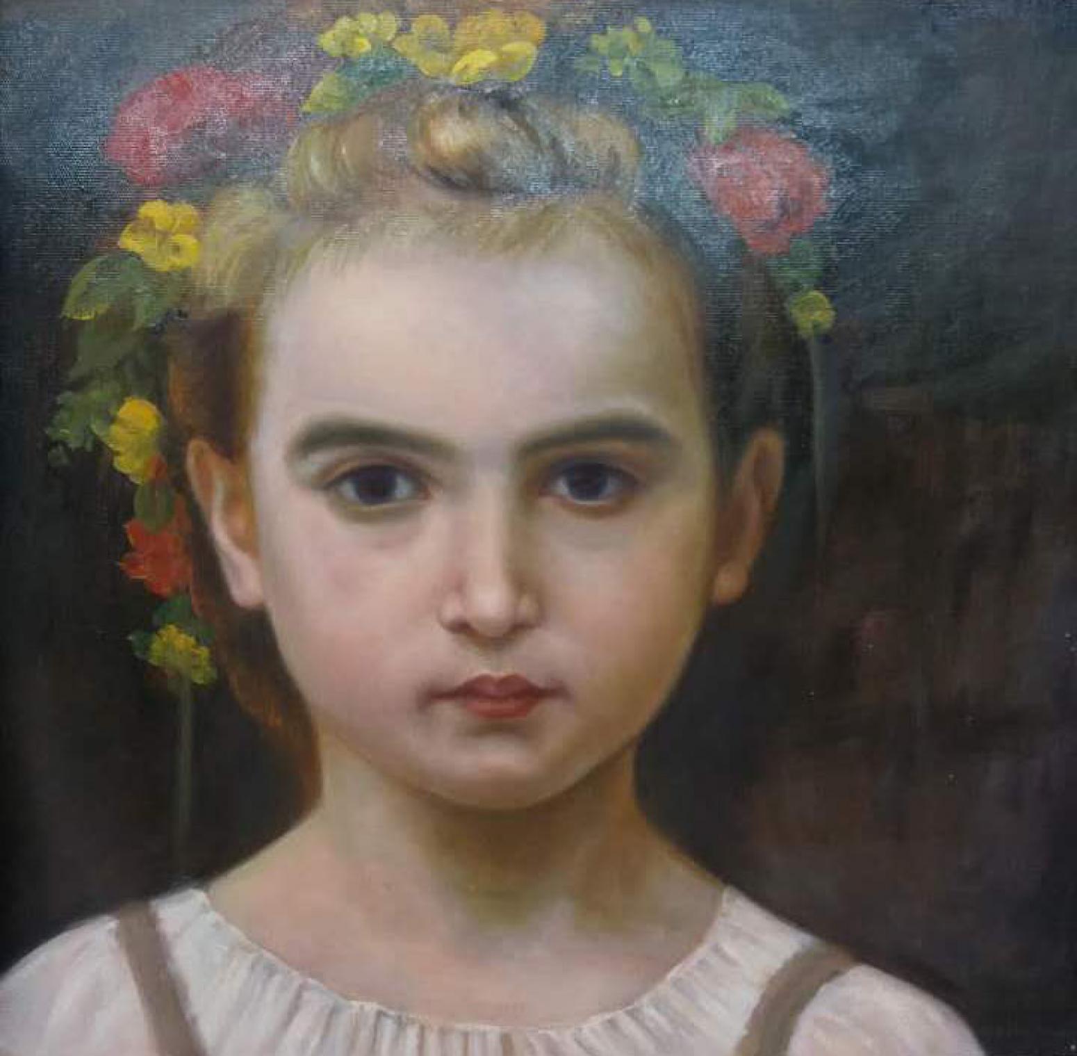 黎群油画作品《小女孩作者黎群 临摹》【图0】