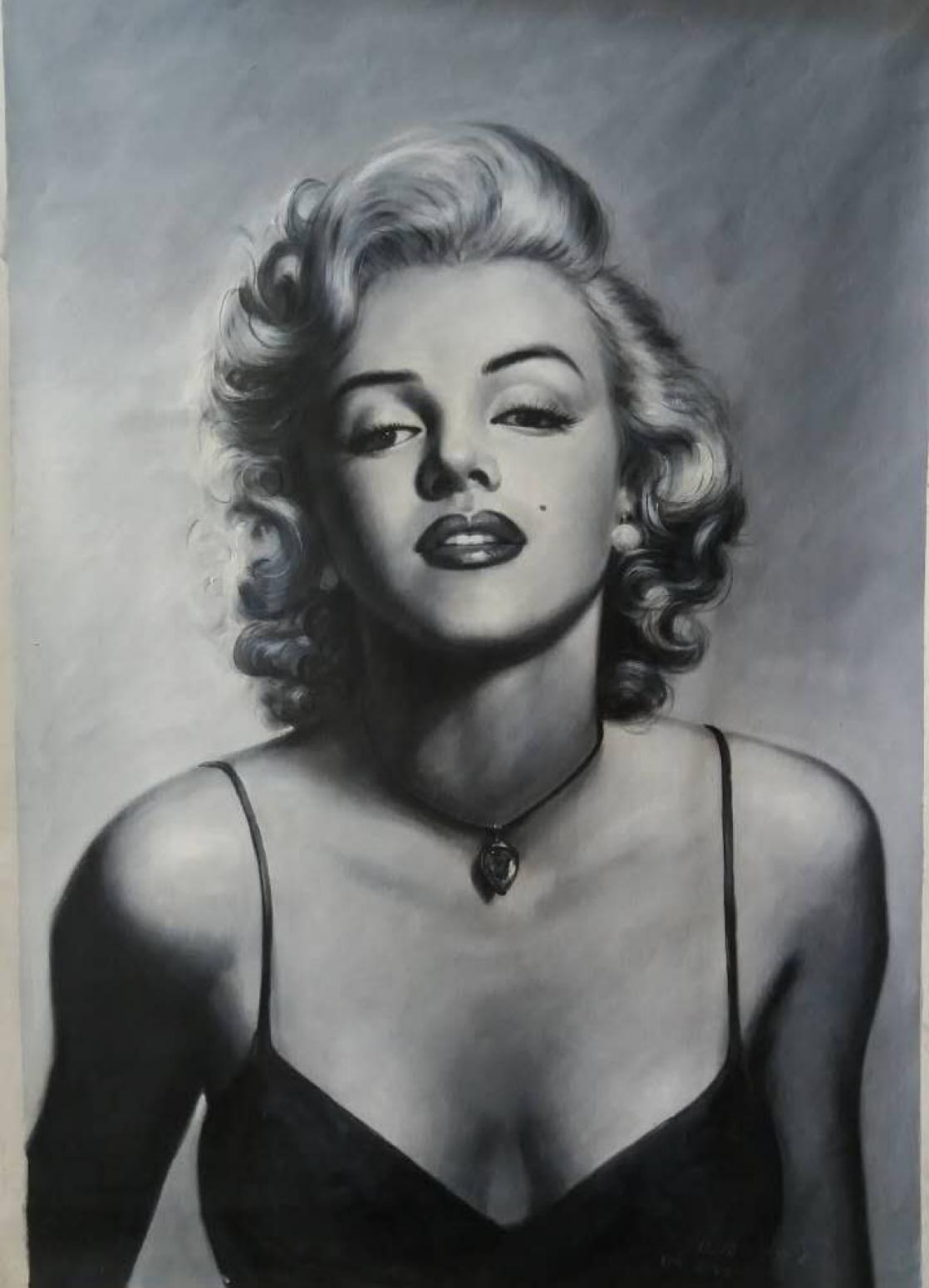 黎群油画作品《【梦露】作者黎群》【图0】