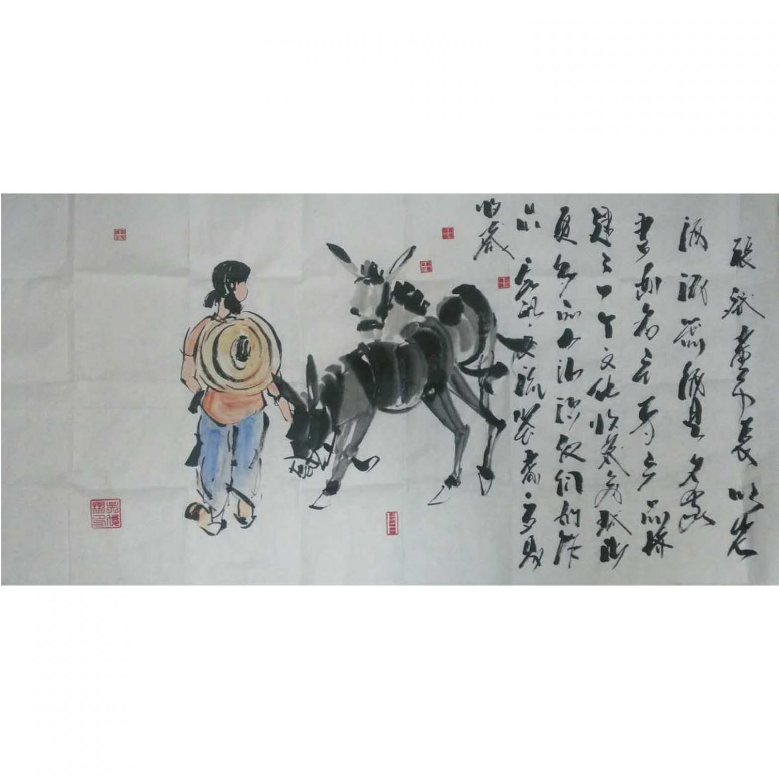 吴俊彬国画作品《【牧牛图7】作者吴俊彬》