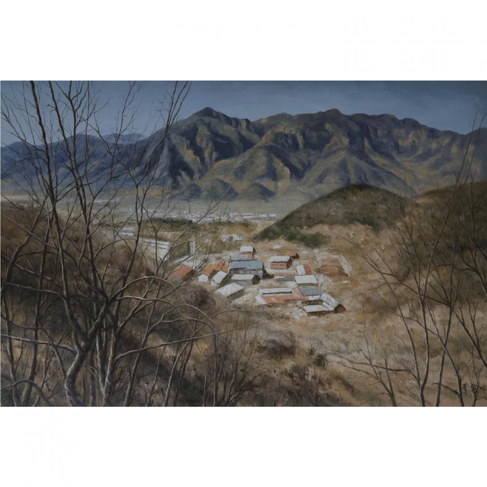 覃朝坤油画作品《【山寨】作者覃朝坤》