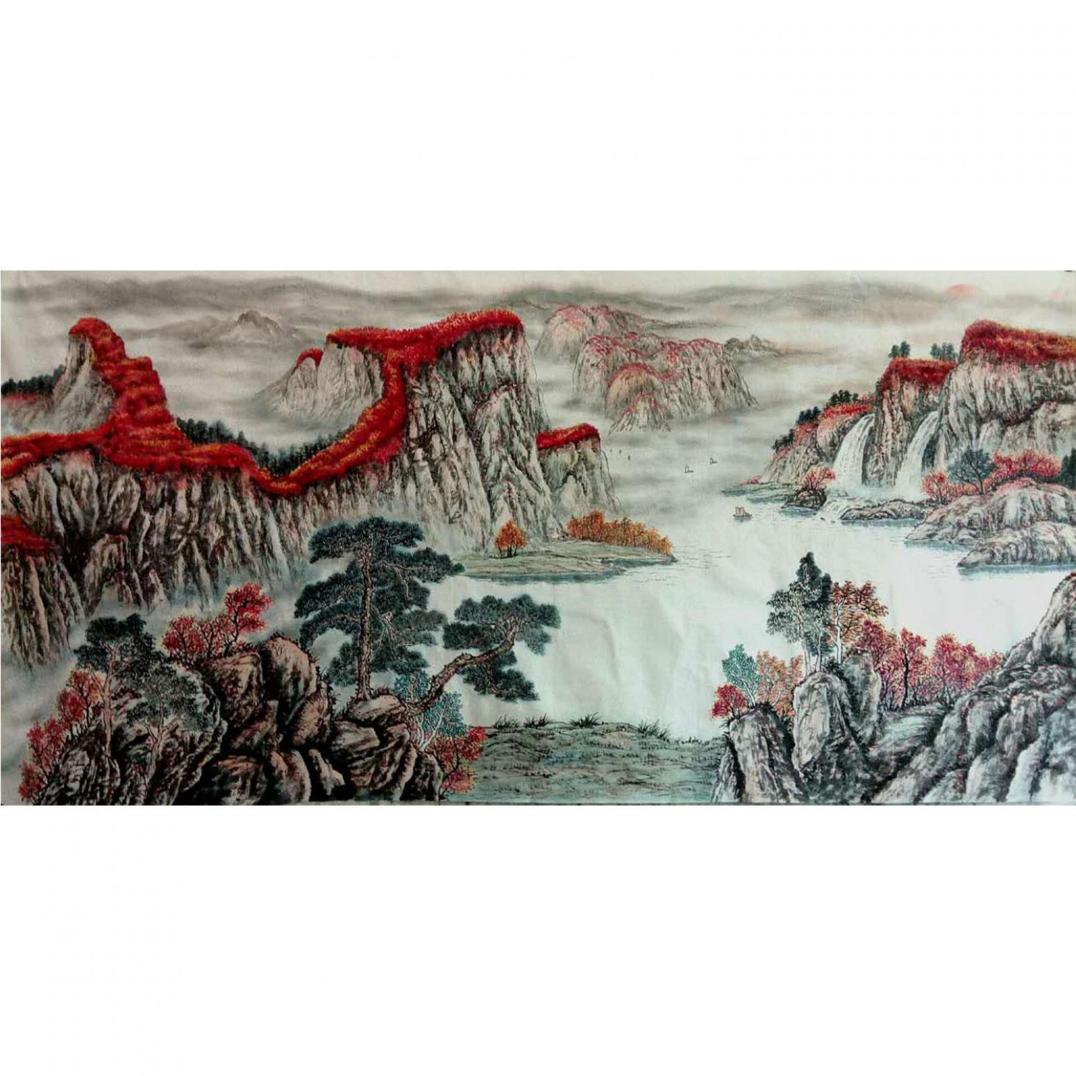 墨丹国画作品《【云雾袅绕】作者墨丹》