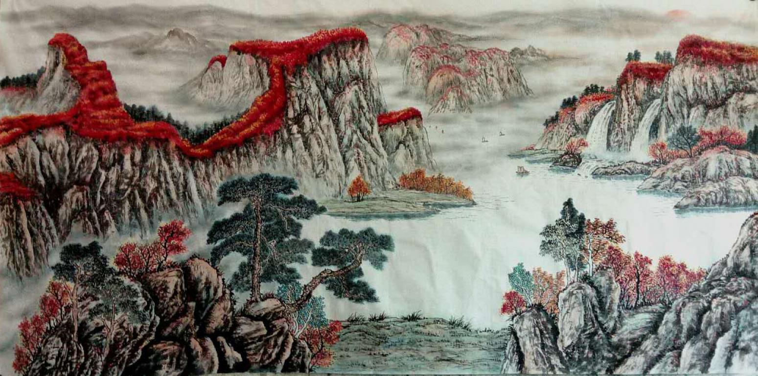 墨丹国画作品《【云雾袅绕】作者墨丹》【图0】