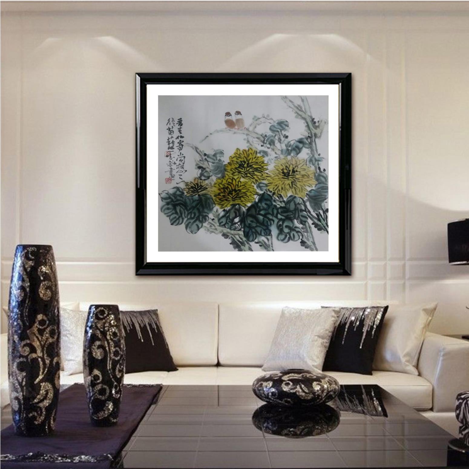 郭志威国画作品《【赏菊】作者郭志威》【图3】