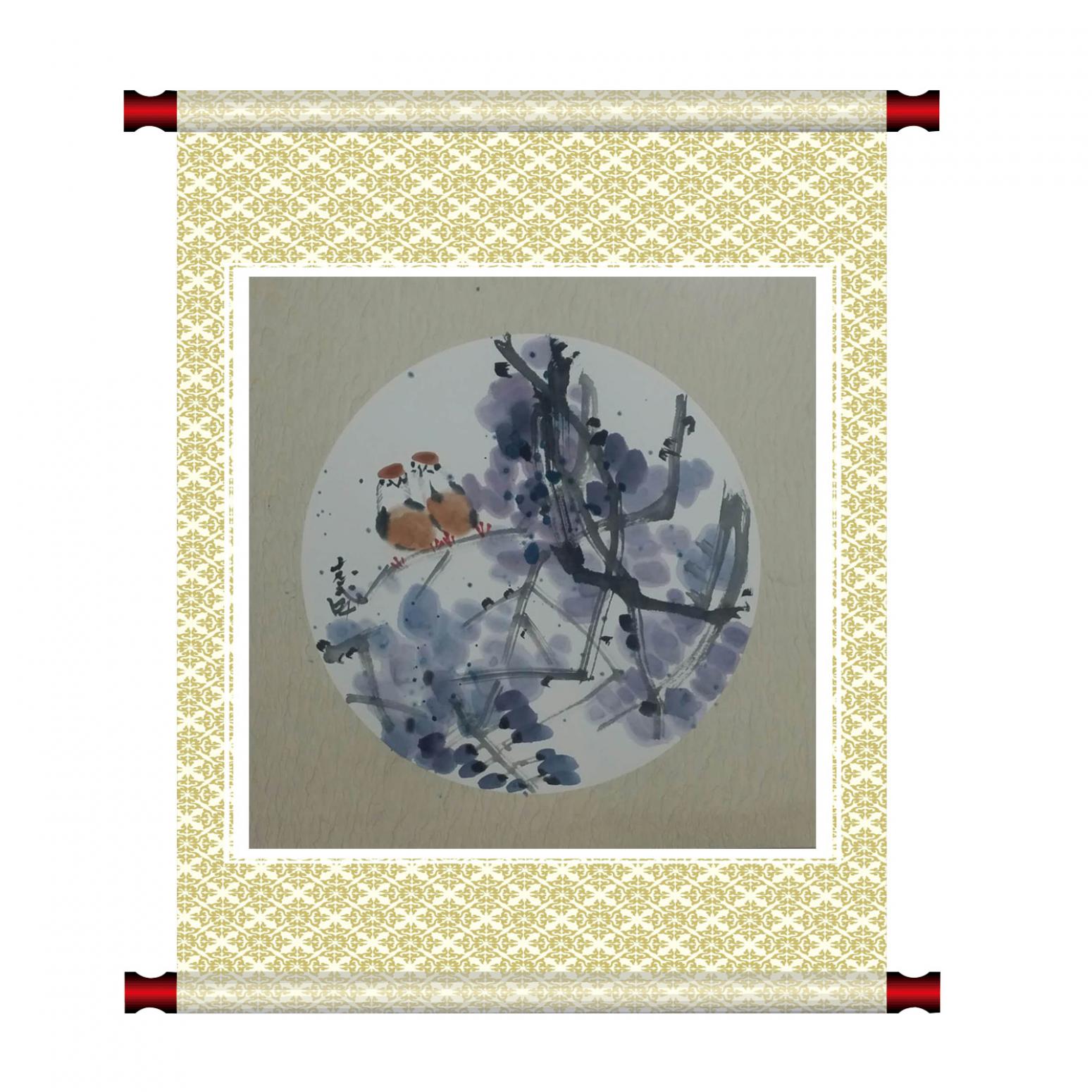 郭志威国画作品《【成双成对】作者郭志威》【图1】