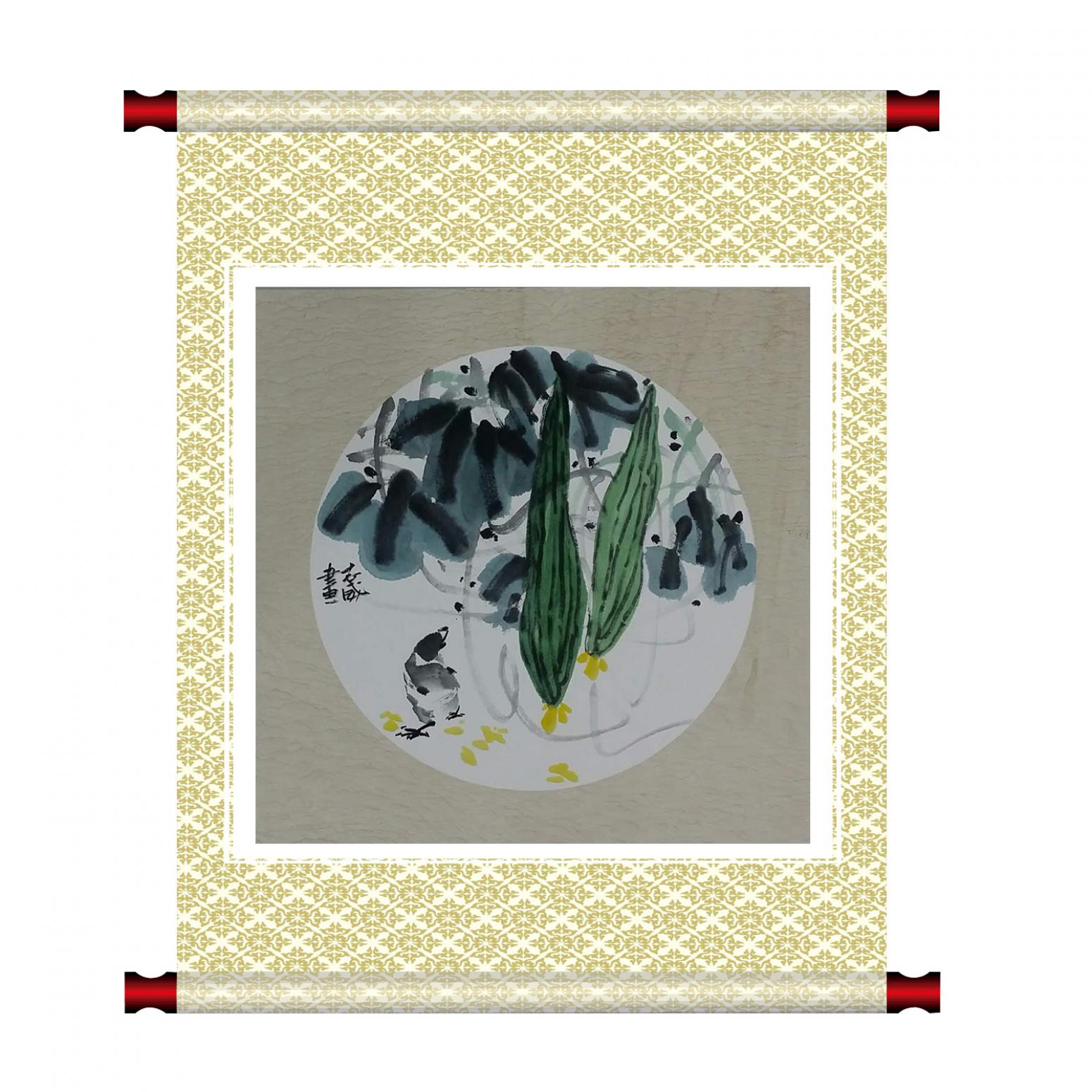 郭志威国画作品《【饱食无忧】作者郭志威》【图1】