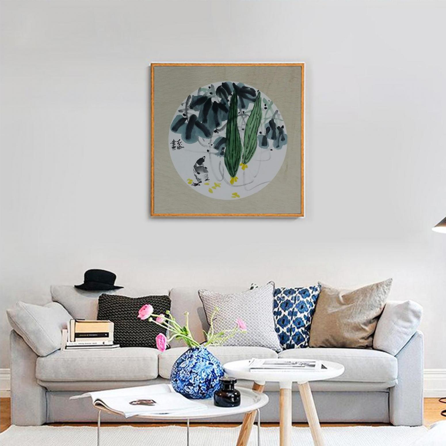 郭志威国画作品《【饱食无忧】作者郭志威》【图3】