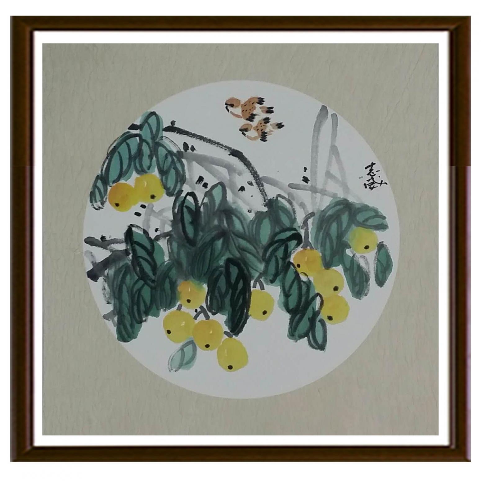 郭志威国画作品《【杏子】作者郭志威》【图2】